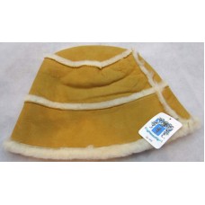 Portolano Mujer&apos;s 100% Lambskin Fur Bucket Hat Size Medium Camel Tan Beige Soft  eb-95374611